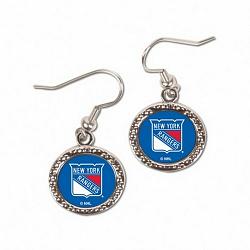 New York Rangers Earrings Round Style