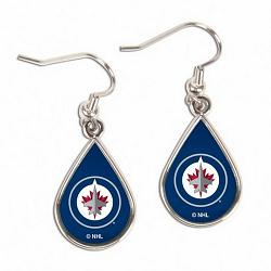 Winnipeg Jets Earrings Tear Drop Style