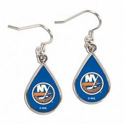 New York Islanders Earrings Tear Drop Style