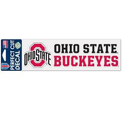 Ohio State Buckeyes Decal 3x10 Perfect Cut Wordmark Color