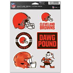 Cleveland Browns Decal Multi Use Fan 6 Pack