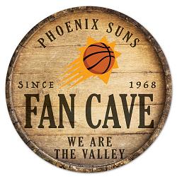 Phoenix Suns Sign Wood 14 Inch Round Barrel Top Design