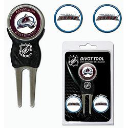 Colorado Avalanche Golf Divot Tool with 3 Markers
