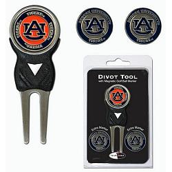 Auburn Tigers Golf Divot Tool with 3 Markers