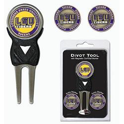 LSU Tigers Golf Divot Tool with 3 Markers