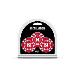 Nebraska Cornhuskers Golf Chip with Marker 3 Pack