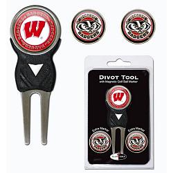 Wisconsin Badgers Golf Divot Tool with 3 Markers