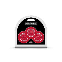 Wisconsin Badgers Golf Chip with Marker 3 Pack