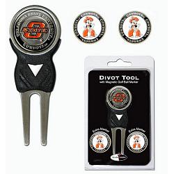 Oklahoma State Cowboys Golf Divot Tool with 3 Markers