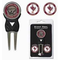 Virginia Tech Hokies Golf Divot Tool with 3 Markers