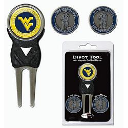 West Virginia Mountaineers Golf Divot Tool with 3 Markers