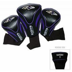 Baltimore Ravens Golf Club 3 Piece Contour Headcover Set