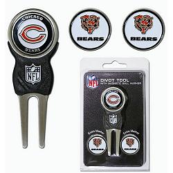 Chicago Bears Golf Divot Tool with 3 Markers