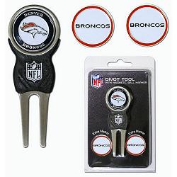 Denver Broncos Golf Divot Tool with 3 Markers