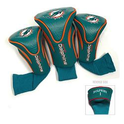 Miami Dolphins Golf Club 3 Piece Contour Headcover Set