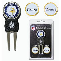 Minnesota Vikings Golf Divot Tool with 3 Markers