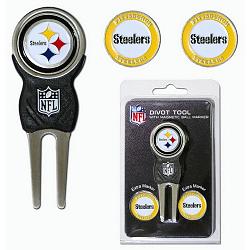 Pittsburgh Steelers Golf Divot Tool with 3 Markers