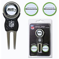 Seattle Seahawks Golf Divot Tool with 3 Markers