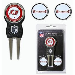 Tampa Bay Buccaneers Golf Divot Tool with 3 Markers