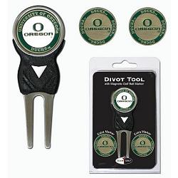 Oregon Ducks Golf Divot Tool with 3 Markers