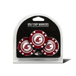 Washington State Cougars Golf Chip with Marker 3 Pack