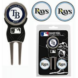 Tampa Bay Rays Golf Divot Tool with 3 Markers