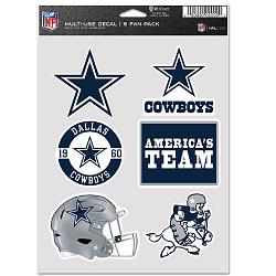 Dallas Cowboys Decal Multi Use Fan 6 Pack