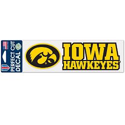 Iowa Hawkeyes Decal 3x10 Perfect Cut Wordmark Color