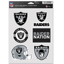 Las Vegas Raiders Decal Multi Use Fan 6 Pack