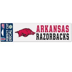 Arkansas Razorbacks Decal 3x10 Perfect Cut Color