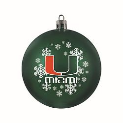 Miami Hurricanes Ornament Shatterproof Ball