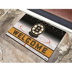 Boston Bruins Door Mat 18x30 Welcome Crumb Rubber