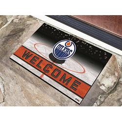 Edmonton Oilers Door Mat 18x30 Welcome Crumb Rubber