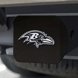 Baltimore Ravens Hitch Cover Chrome Emblem on Black