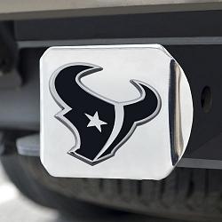 Houston Texans Hitch Cover Chrome Emblem on Chrome