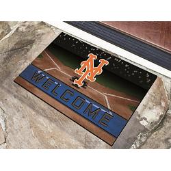 New York Mets Door Mat 18x30 Welcome Crumb Rubber