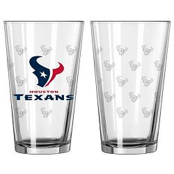 Houston Texans Satin Etch Pint Glass Set