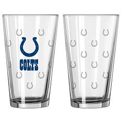 Indianapolis Colts Satin Etch Pint Glass Set