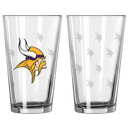 Minnesota Vikings Satin Etch Pint Glass Set