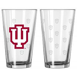 Indiana Hoosiers Satin Etch Pint Glass Set -