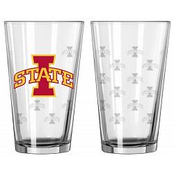 Iowa State Cyclones Satin Etch Pint Glass Set