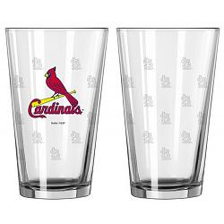 St. Louis Cardinals Satin Etch Pint Glass Set