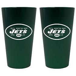 New York Jets Lusterware Pint Glass - Set of 2