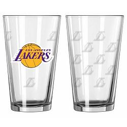 Los Angeles Lakers Satin Etch Pint Glass Set