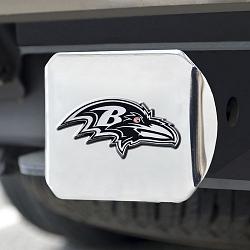 Baltimore Ravens Hitch Cover Chrome Emblem on Chrome
