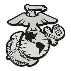 US Marines Auto Emblem Premium Metal Chrome