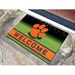 Clemson Tigers Door Mat 18x30 Welcome Crumb Rubber