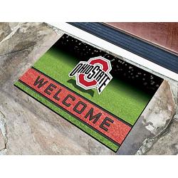 Ohio State Buckeyes Door Mat 18x30 Welcome Crumb Rubber