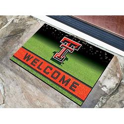 Texas Tech Red Raiders Door Mat 18x30 Welcome Crumb Rubber