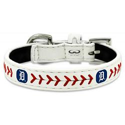 Detroit Tigers Classic Leather Toy Baseball Collar
